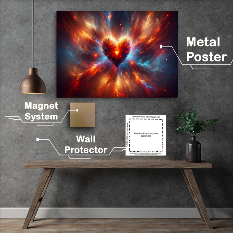 Buy Metal Poster : (Emotion Abstract Artistic Fiery Display)