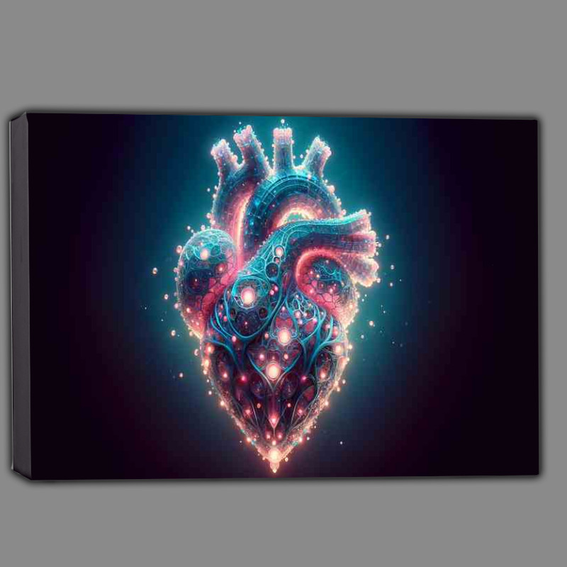 Buy Canvas : (Enigmatic Love Heart Crystal Illumination Art)