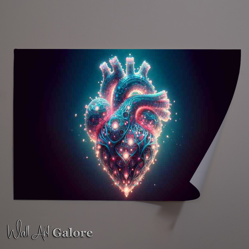 Buy Unframed Poster : (Enigmatic Love Heart Crystal Illumination Art)