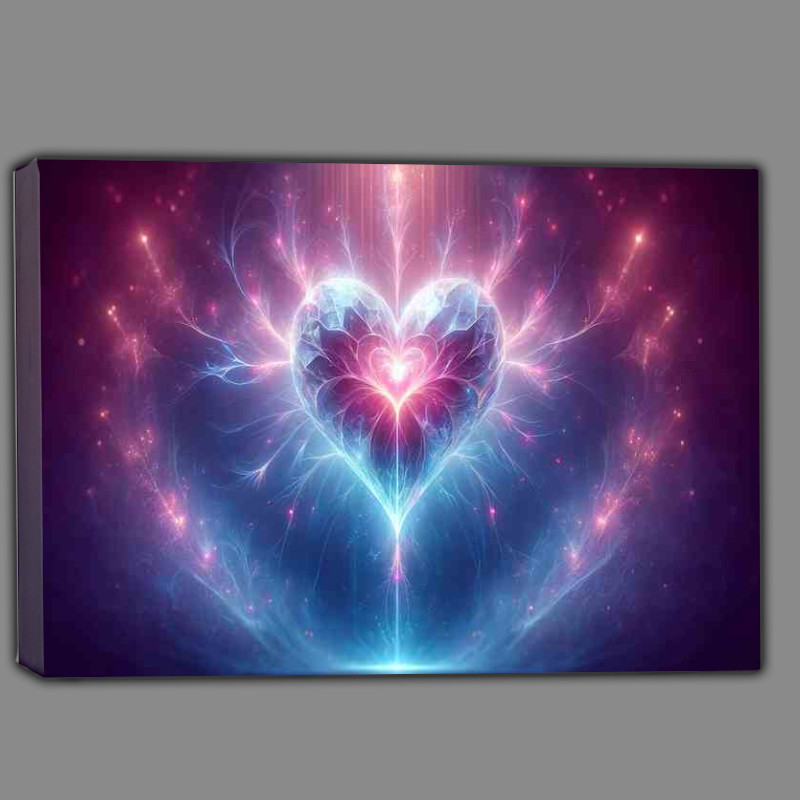 Buy Canvas : (Ethereal Love Heart Glowing Romance Art)