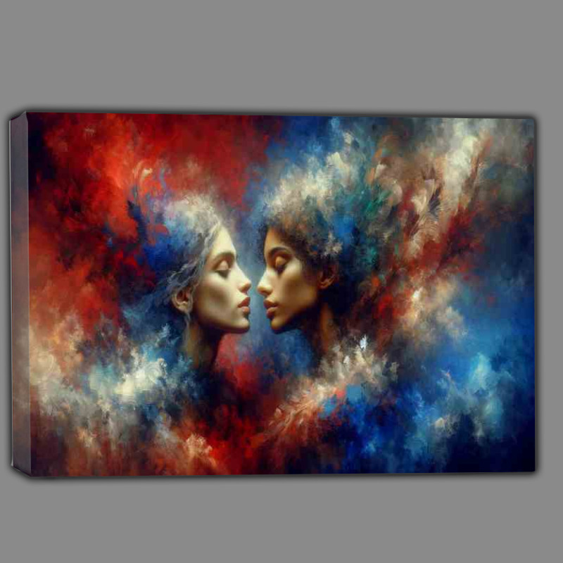Buy Canvas : (Female Couple Love Artistic Representation with love dust)