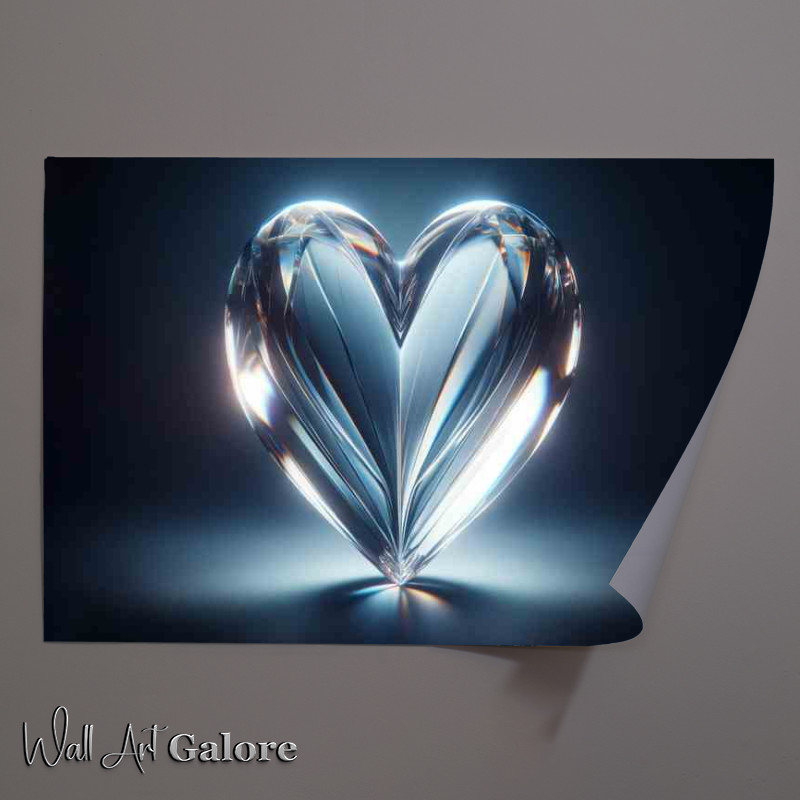 Buy Unframed Poster : (Glass Heart Elegant Love Art)