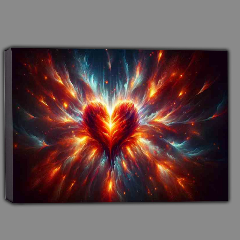Buy Canvas : (Heartfelt Emotion Abstract Artistic Fiery Display)