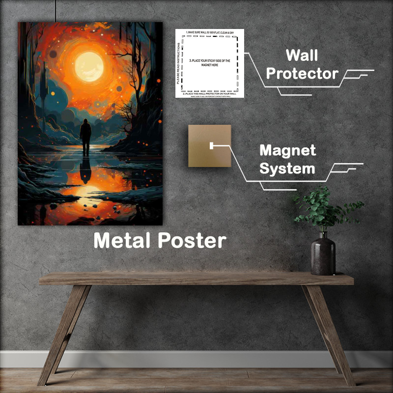 Buy Metal Poster : (Sunset Spectrum Dusk in the Dayglow Domain)