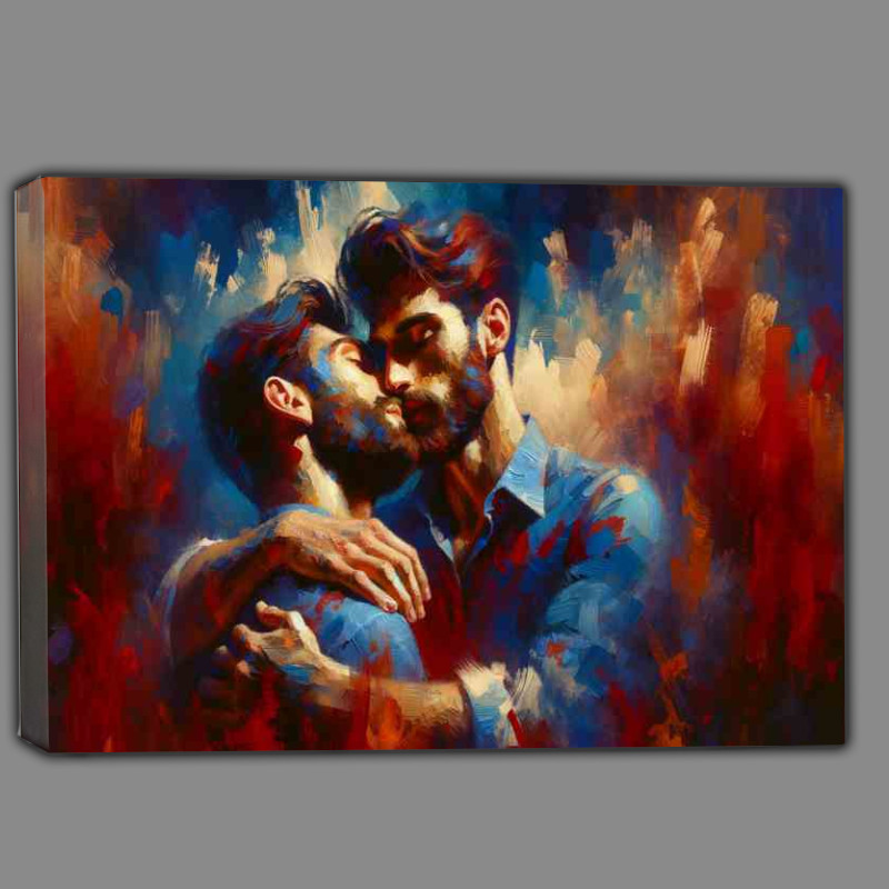 Buy Canvas : (Male Couple Love Artistic Representation in love)
