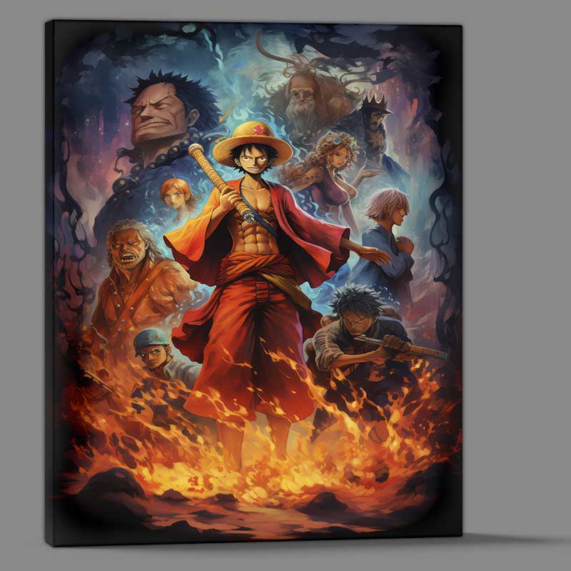 Buy Canvas : (One piece poster featuring characters)