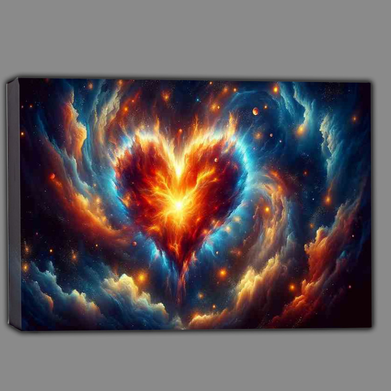 Buy Canvas : (Passionate Cosmic Love Heart Celestial Art)