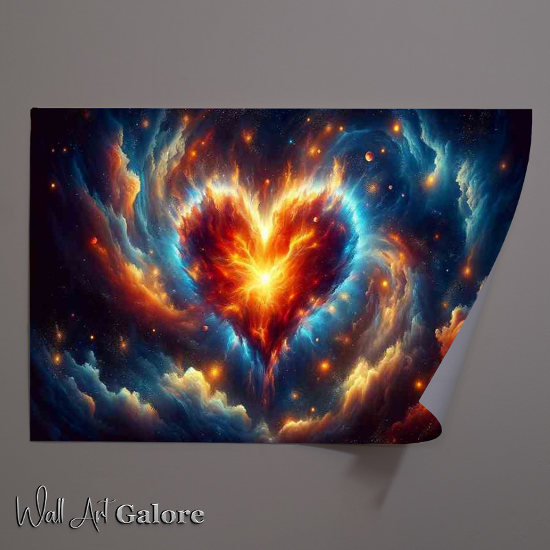 Buy Unframed Poster : (Passionate Cosmic Love Heart Celestial Art)