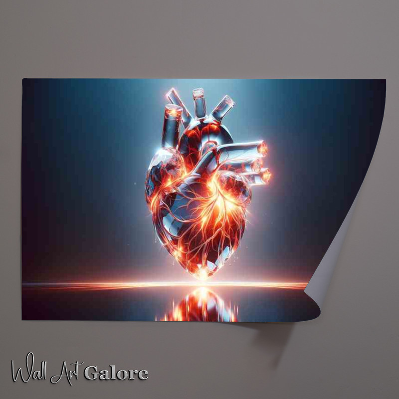 Buy Unframed Poster : (Passionate Crystal Heart Dynamic Light Contrast)