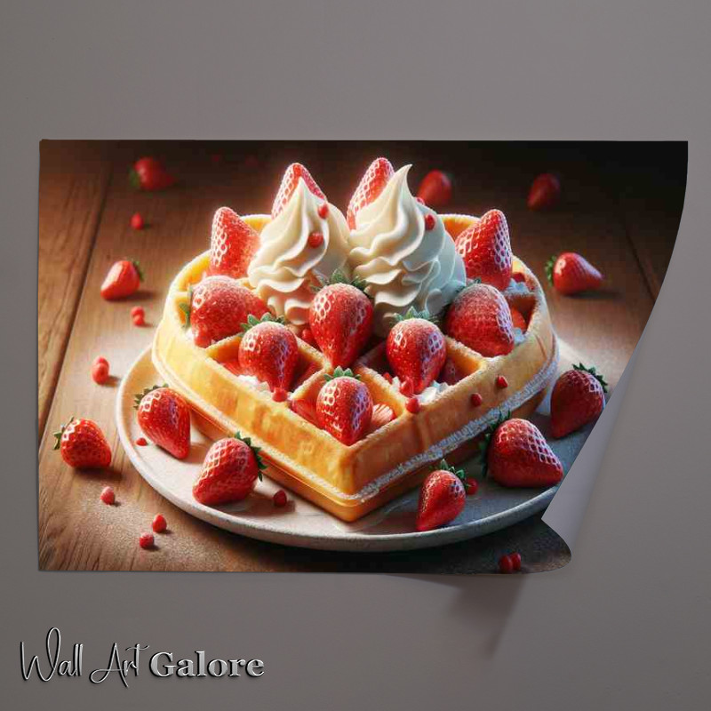 Buy Unframed Poster : (Romance Strawberry Waffle Delight)
