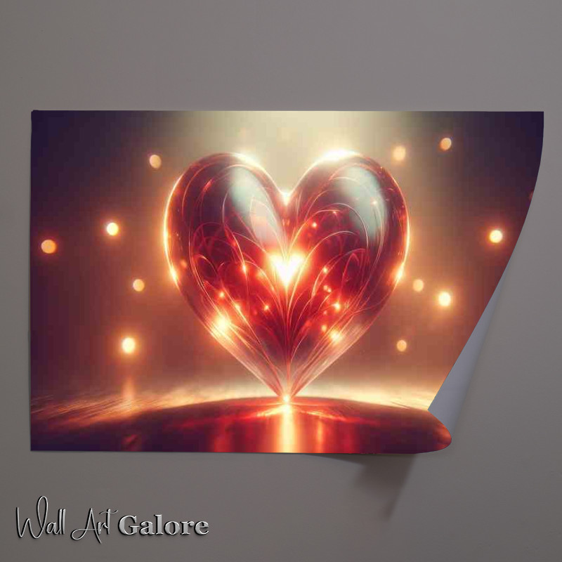 Buy Unframed Poster : (Romantic Ambiance Love Heart Glowing Warmth)