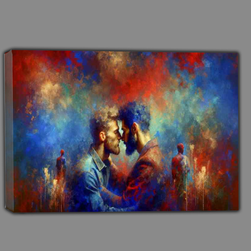 Buy Canvas : (Romantic Male Couple Love Artistic Representation)