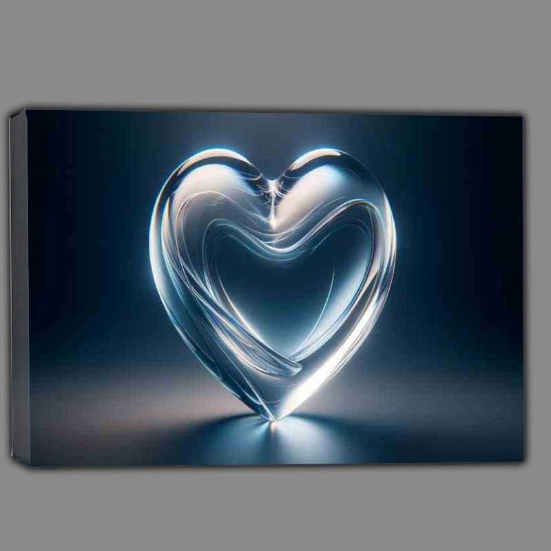 Buy Canvas : (Translucent Glass Heart Elegant Love Art)