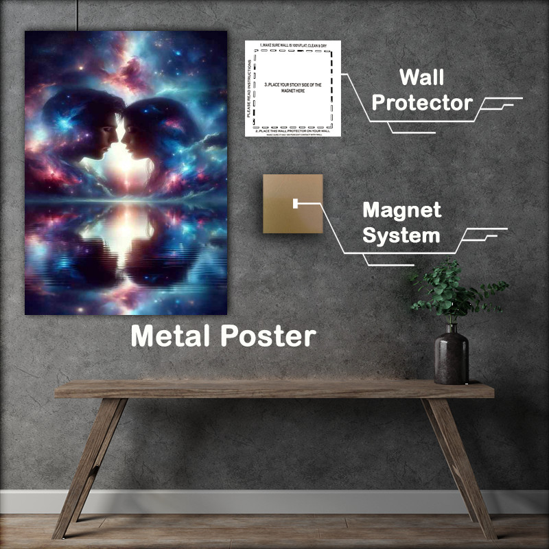 Buy Metal Poster : (Couple Intimate Cosmic )