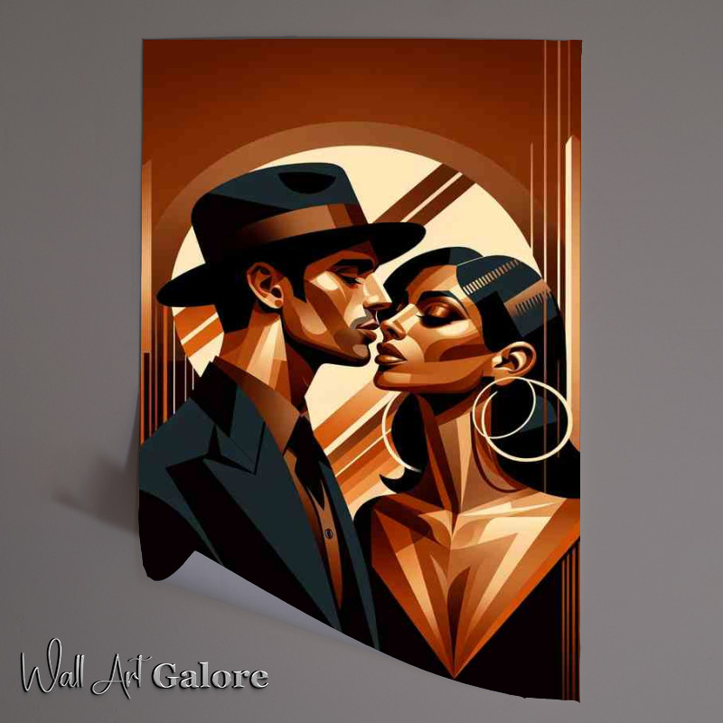 Buy Unframed Poster : (Man and a woman in the moment kissing)