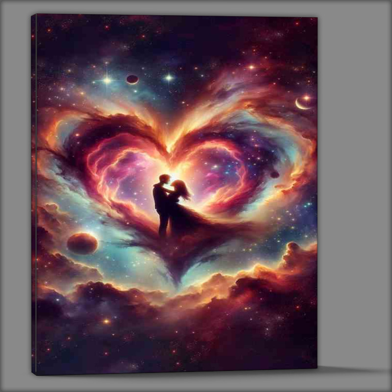 Buy Canvas : (Romance Heart Nebula Close Up)