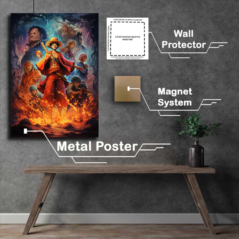 Buy Metal Poster : (One piece poster featuring characters)