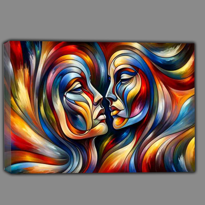 Buy Canvas : (Abstract Faces Artistic Expression Painting)