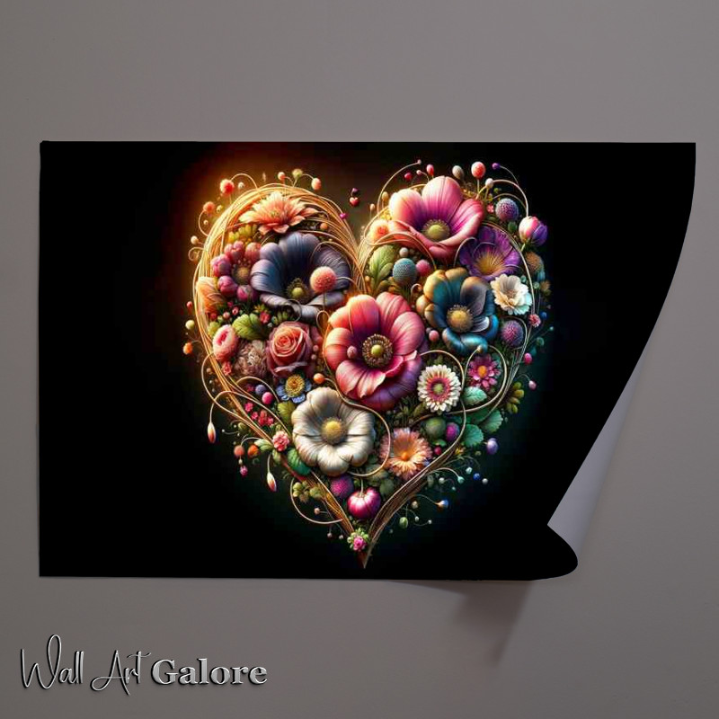 Buy Unframed Poster : (Affection Heart of Blooming Love)