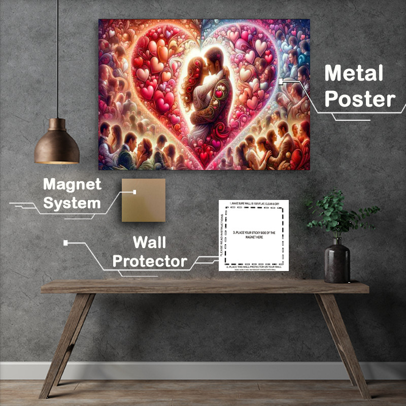 Buy Metal Poster : (Cherished Moments Loves Beautiful Embrace)