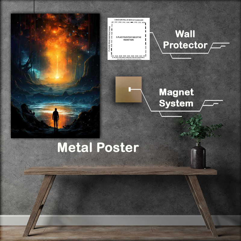 Buy Metal Poster : (Twinkling Towns Settlements in Shining Shades)