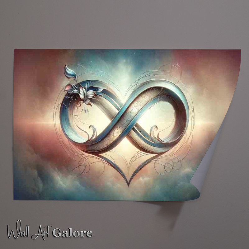 Buy Unframed Poster : (Eternal Embrace Artistic Infinity Heart Symbol Design)