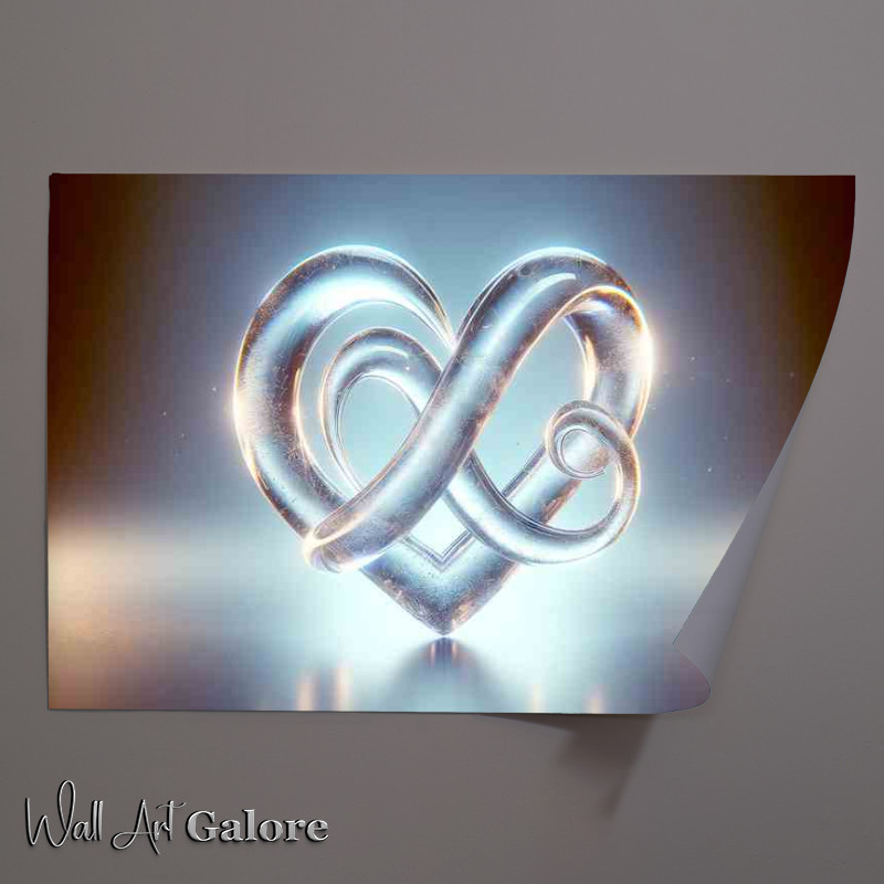 Buy Unframed Poster : (Ethereal Glass Heart Infinity Symbol Artwork)