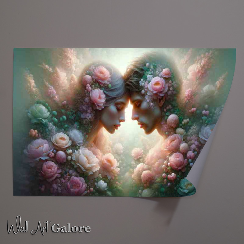 Buy Unframed Poster : (Ethereal Love Floral Embrace in )