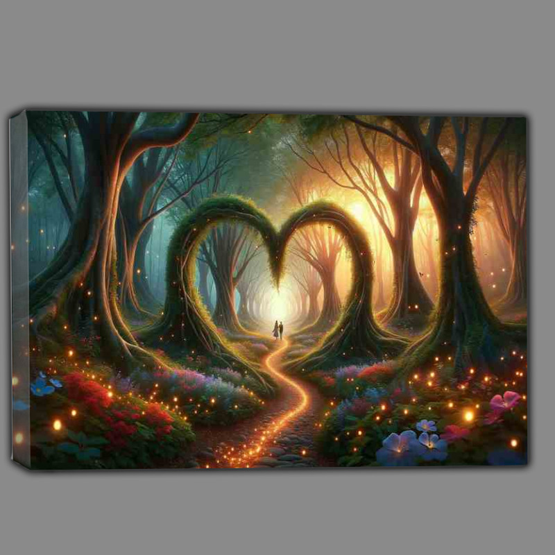 Buy Canvas : (Harmony in Love Enchanted Forest Heart Path)