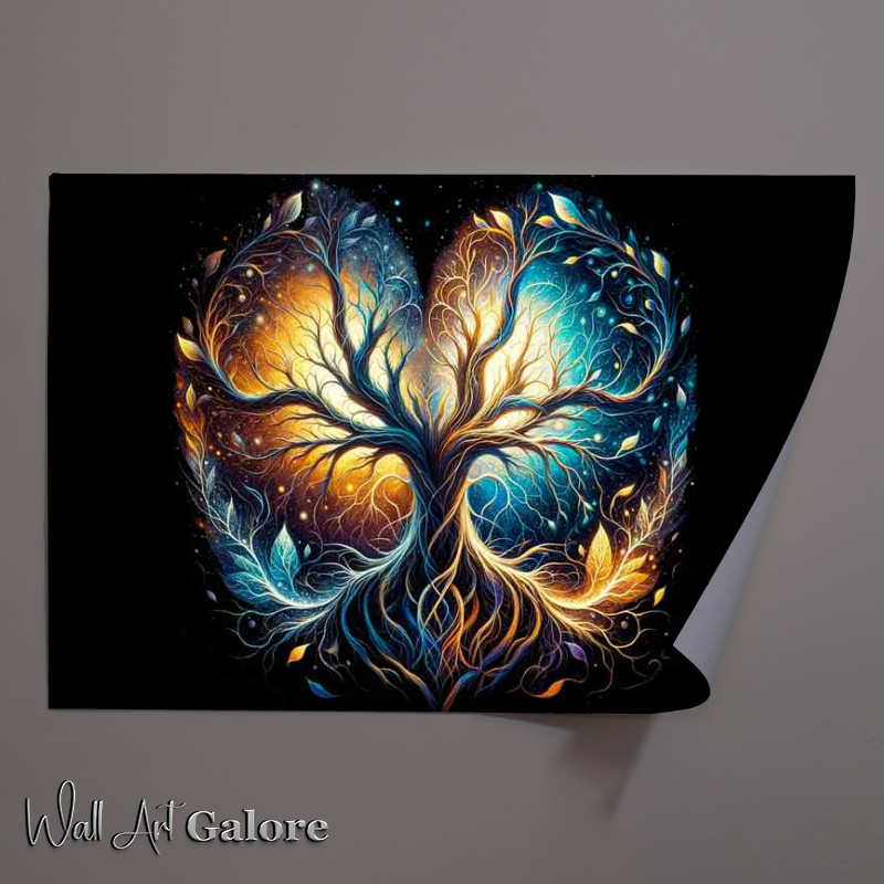 Buy Unframed Poster : (Heart Tree Life Abstract Painting)