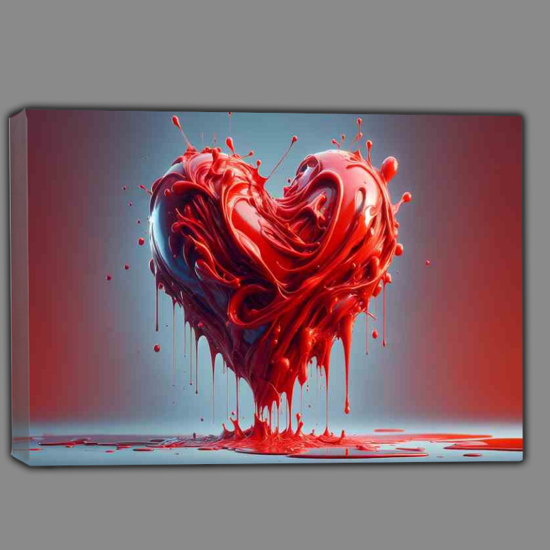 Buy Canvas : (Heart Vivid Love Abstract Art)