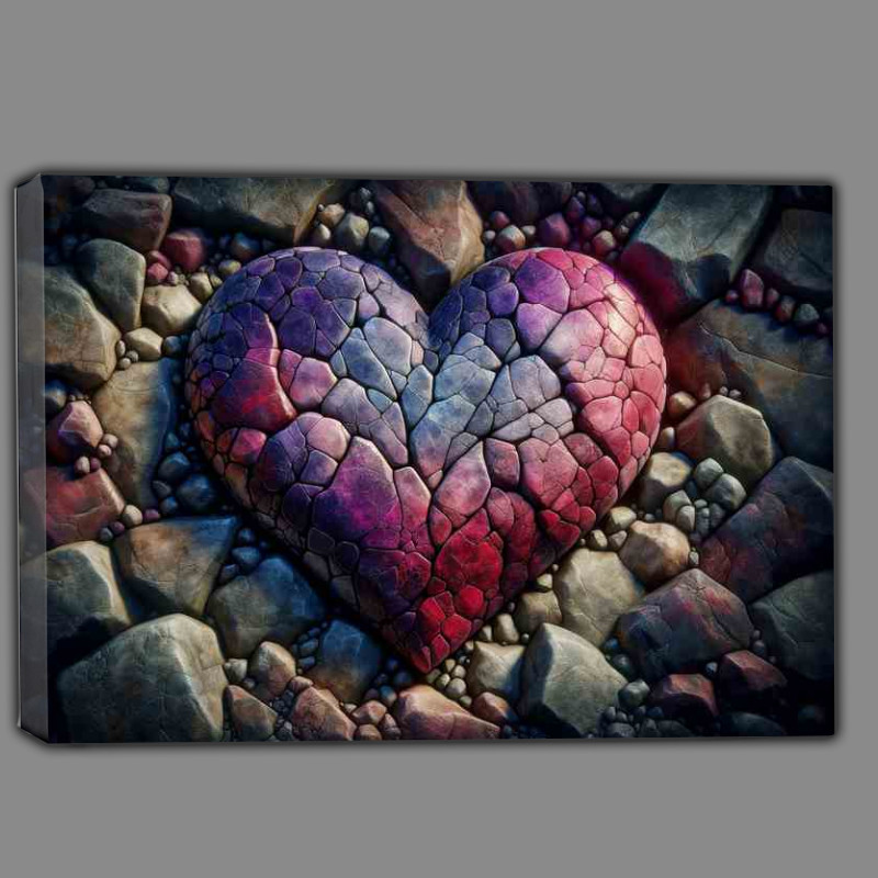 Buy Canvas : (Love Heart of Stone Textures heart composed)