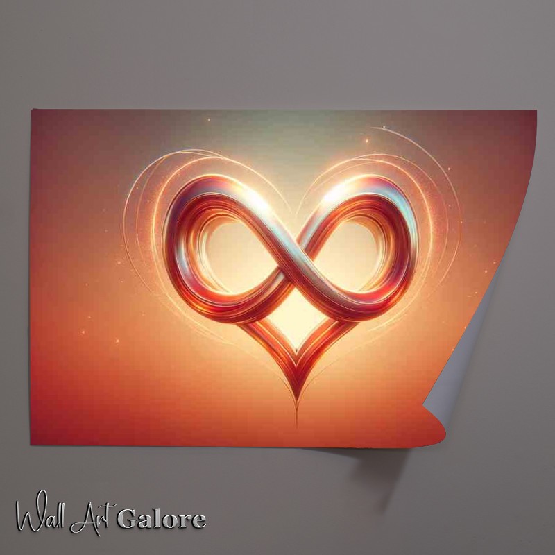 Buy Unframed Poster : (Love Infinity Symbol in Heart Artwork)