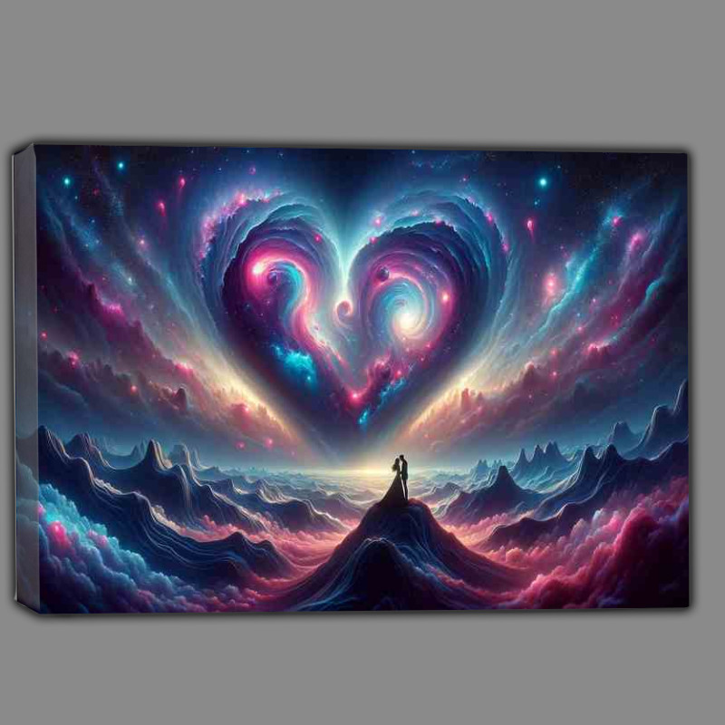 Buy Canvas : (Love Surreal Heart Landscape Painting capture a couple)