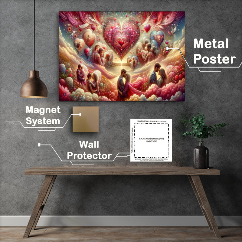 Buy Metal Poster : (Loves Beautiful Embrace theme of love)