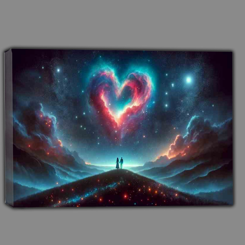 Buy Canvas : (Passion Starlit Heart Nebula Sky starlit night beautifully)