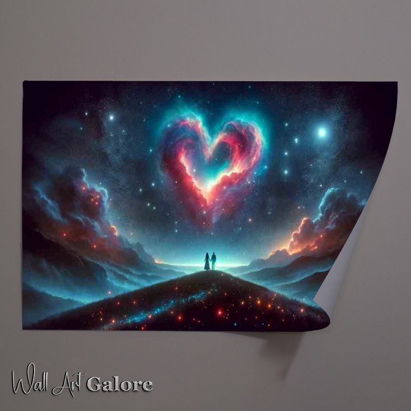 Buy Unframed Poster : (Passion Starlit Heart Nebula Sky starlit night beautifully)