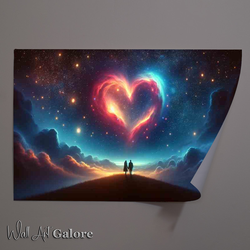 Buy Unframed Poster : (Passion Starlit Heart Nebula Sky starlit night sky)