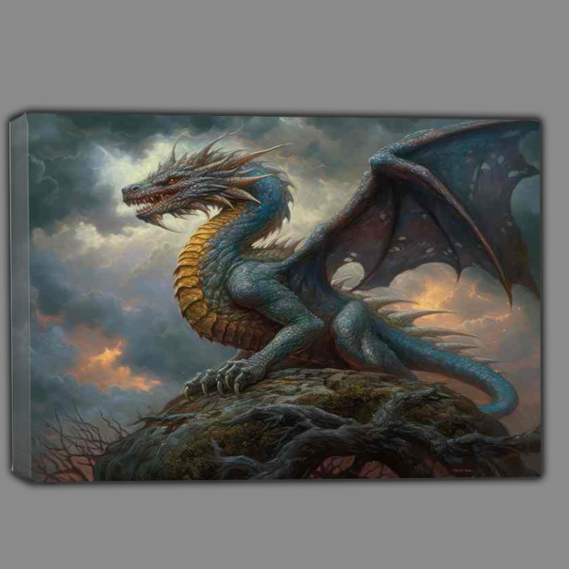 Buy Canvas : (The Radiant Wings of the Serpentine Wonder)