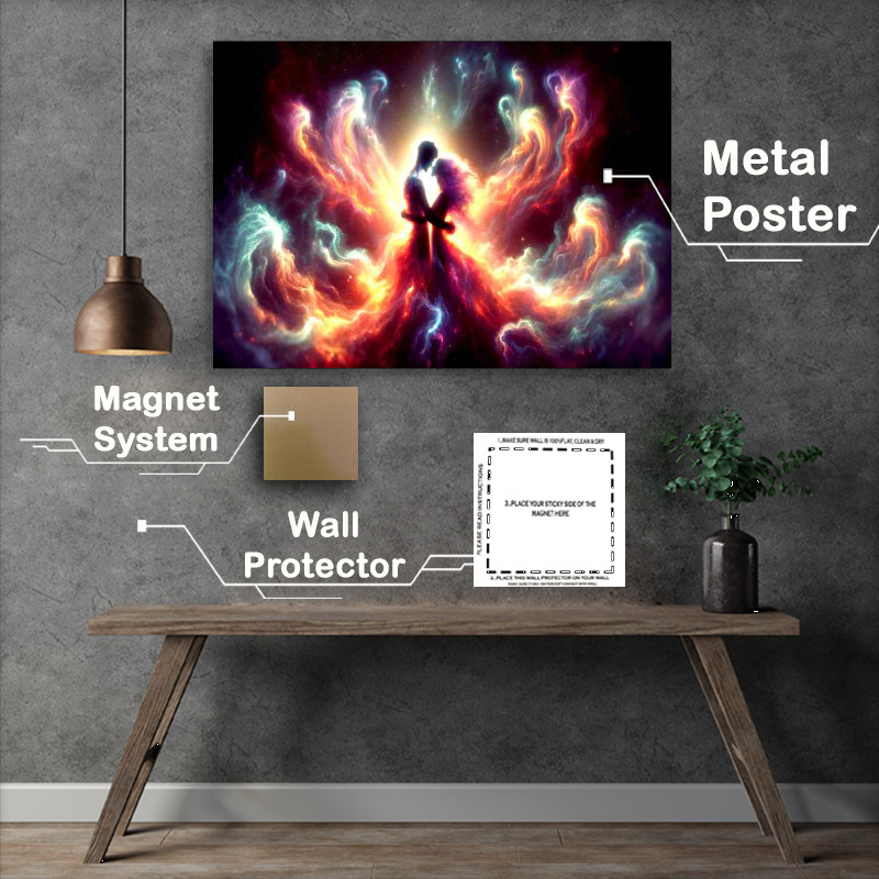 Buy Metal Poster : (Stellar Lovers Cosmic Art)