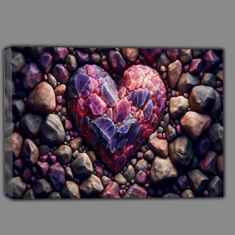 Buy Canvas : (Sturdy Love Heart of Stone Textures)