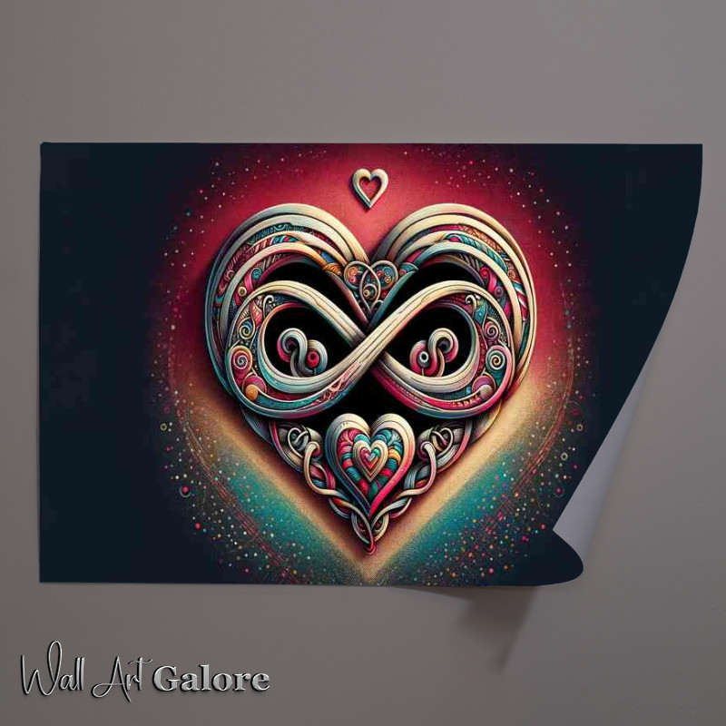 Buy Unframed Poster : (Unending Affection Heart and Infinity Symbol Fusion)