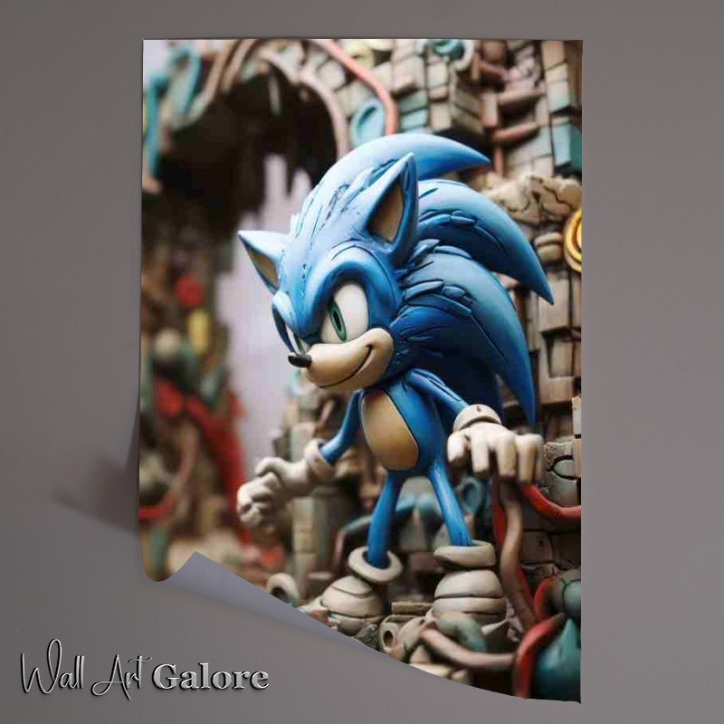 Buy Unframed Poster : (The hedgehog plasticine)