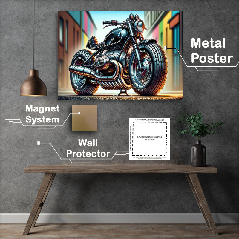 Buy Metal Poster : (BMW R69S Motorcycle Art)