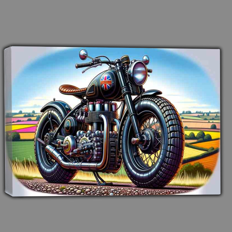 Buy Canvas : (Cartoon Ariel Square 4 MK2 Motorcycle Art)
