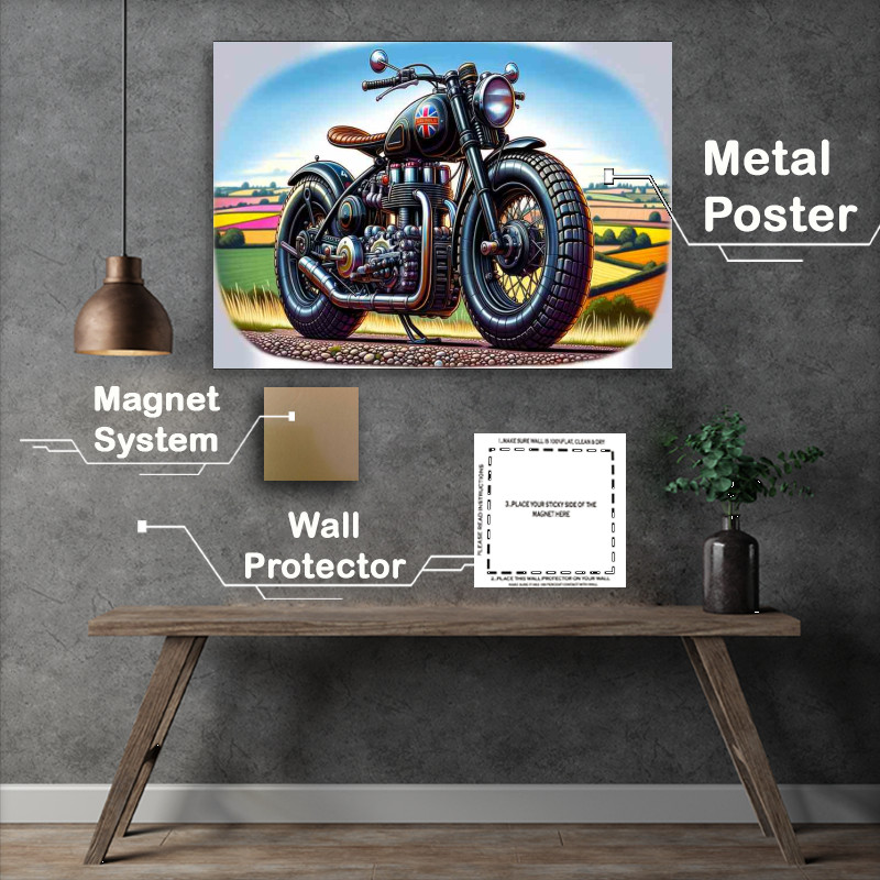 Buy Metal Poster : (Cartoon Ariel Square 4 MK2 Motorcycle Art)