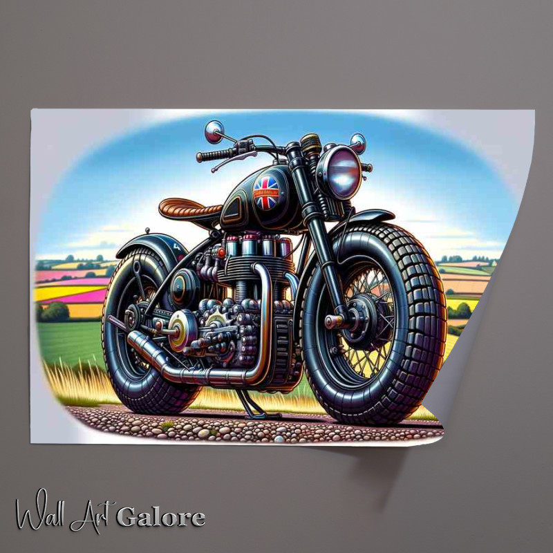 Buy Unframed Poster : (Cartoon Ariel Square 4 MK2 Motorcycle Art)