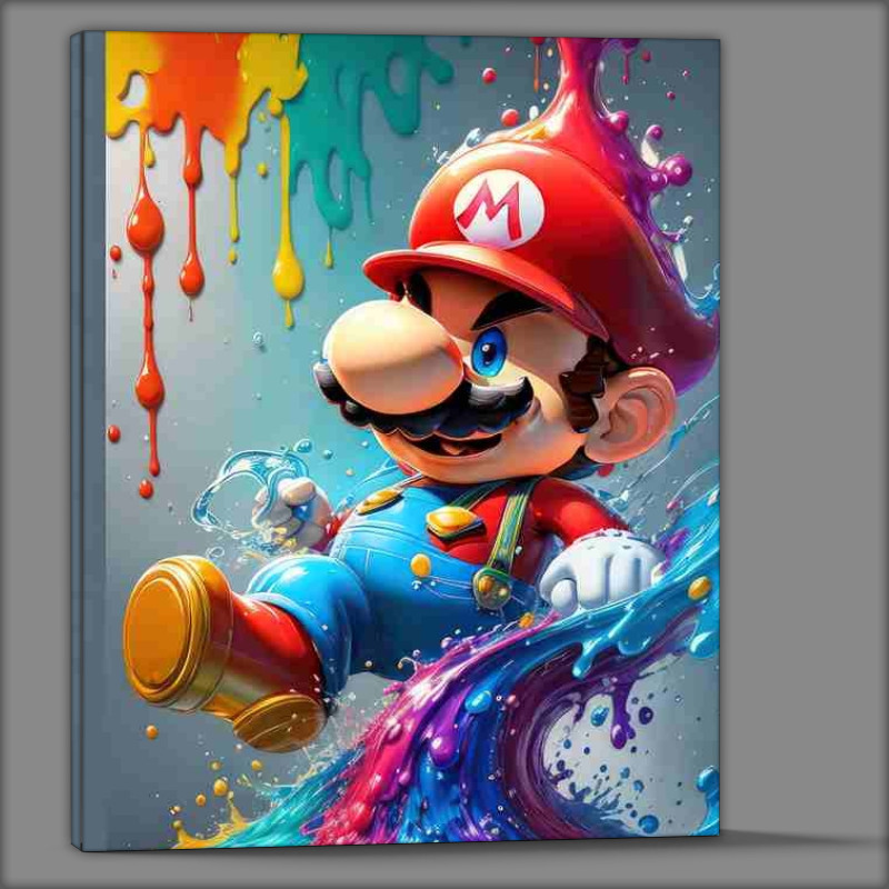 Buy Canvas : (colourful mario splast art style)