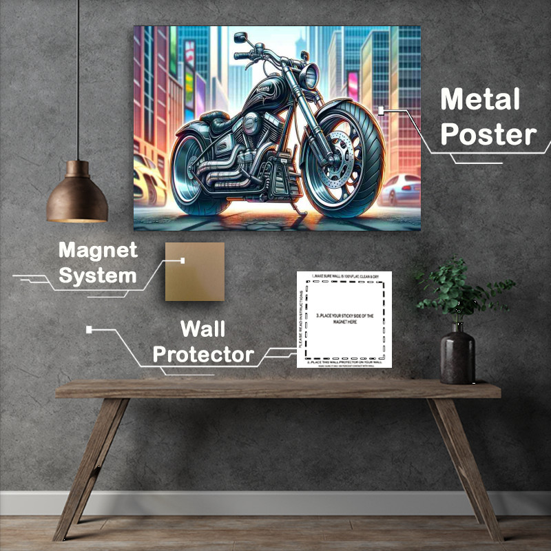 Buy Metal Poster : (Cartoon Keeway Cruiser 250 Motorcycle Art)