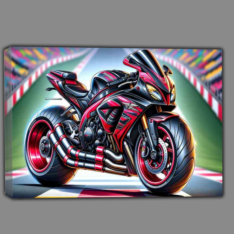 Buy Canvas : (Cartoon Suzuki TL1000S Motorcycle Art)
